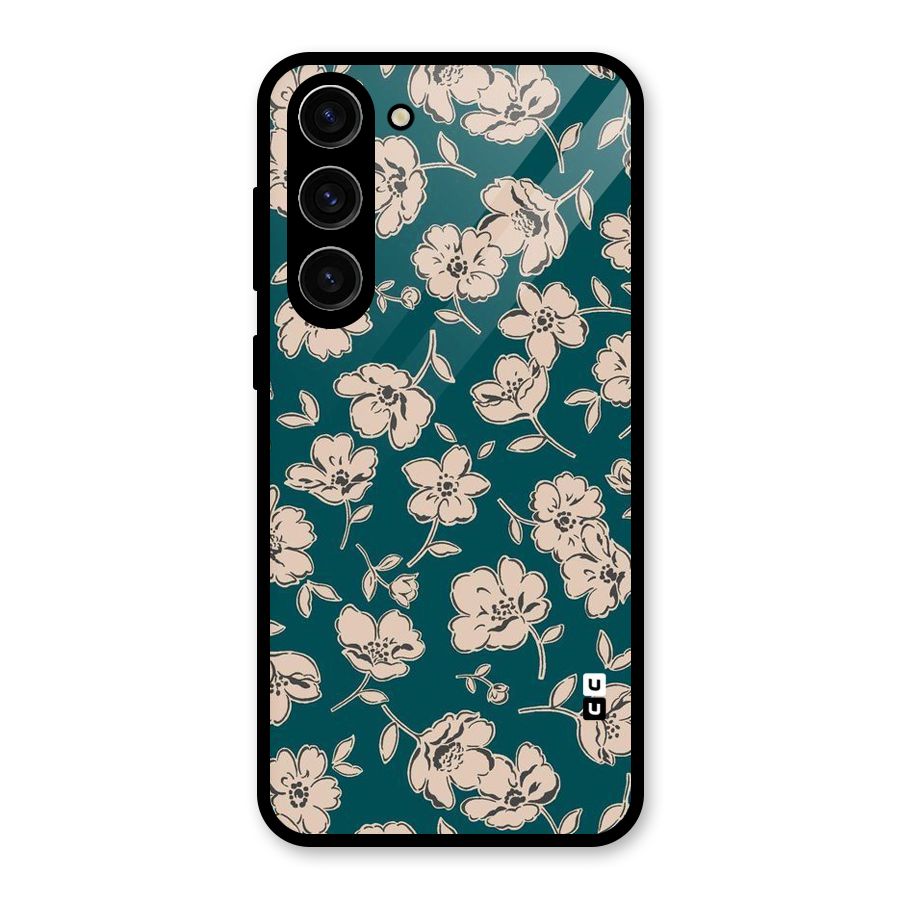 Beauty Green Bloom Glass Back Case for Galaxy S23 Plus