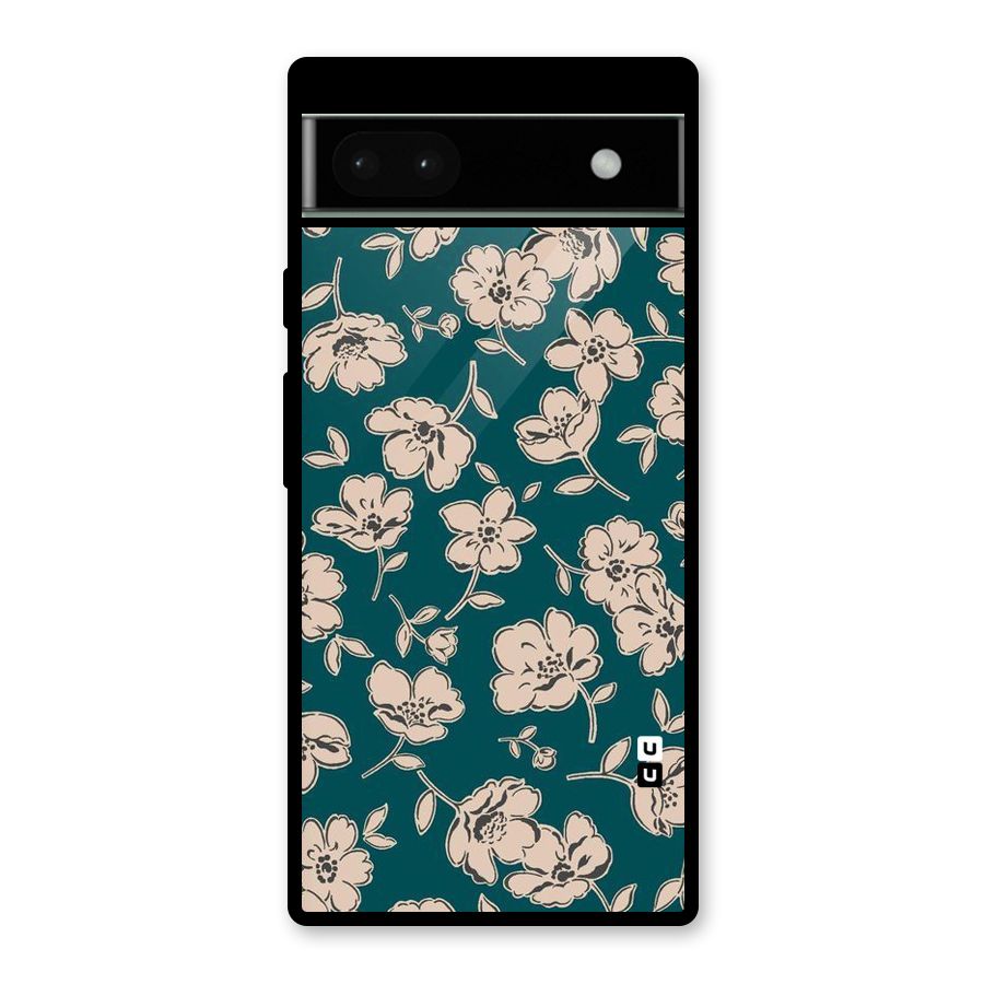 Beauty Green Bloom Glass Back Case for Google Pixel 6a