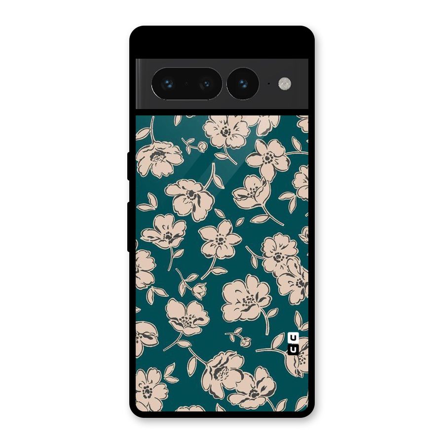 Beauty Green Bloom Glass Back Case for Google Pixel 7 Pro
