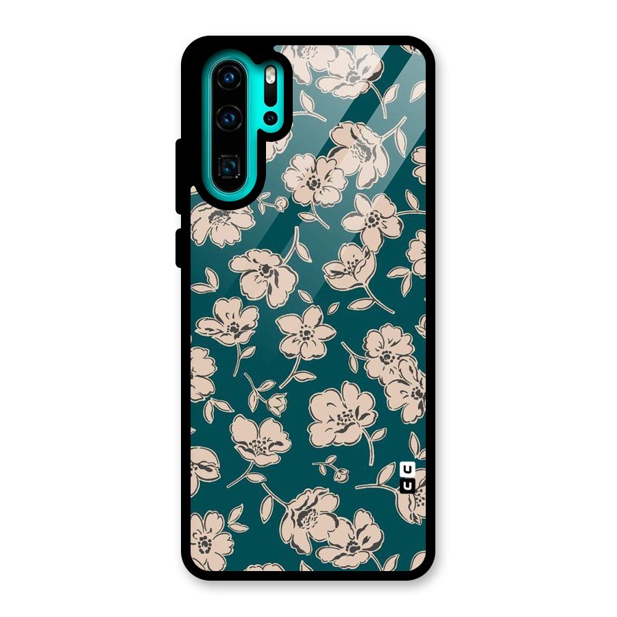 Beauty Green Bloom Glass Back Case for Huawei P30 Pro