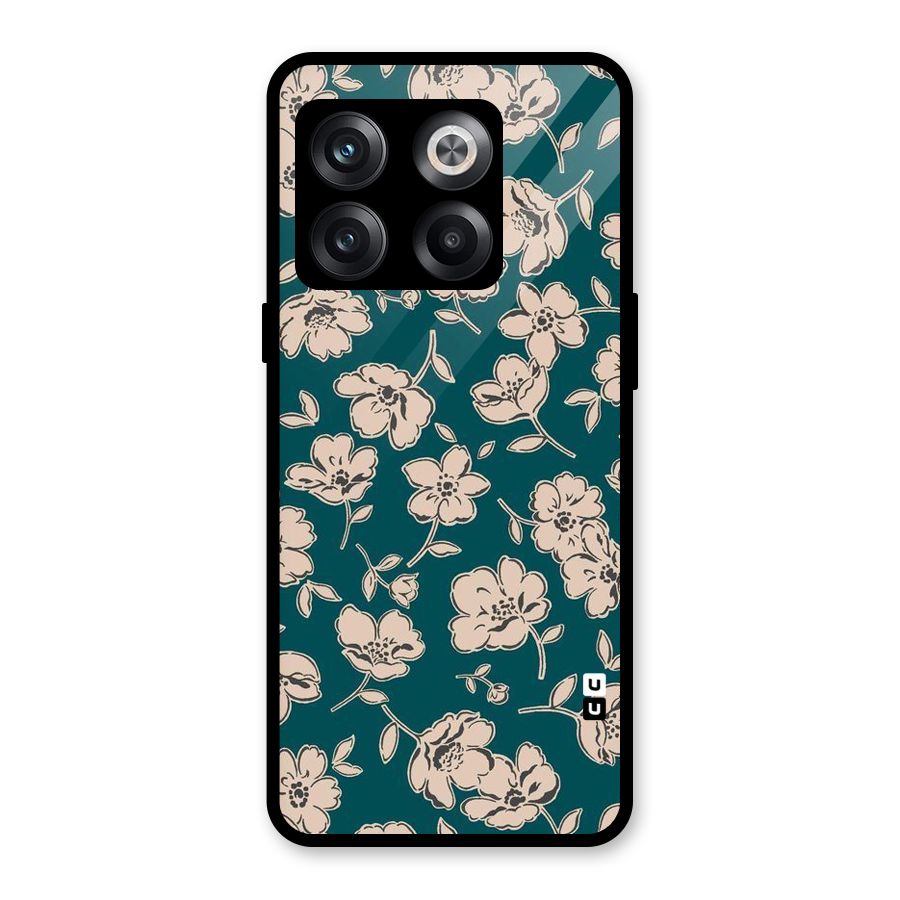 Beauty Green Bloom Glass Back Case for OnePlus 10T