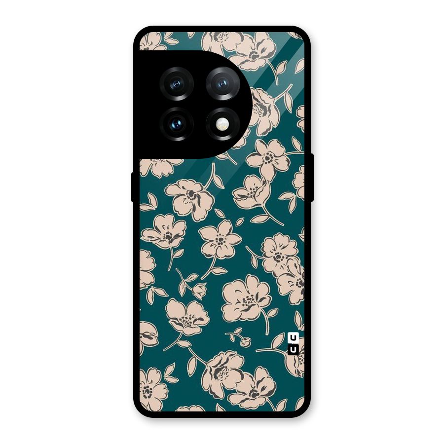 Beauty Green Bloom Glass Back Case for OnePlus 11