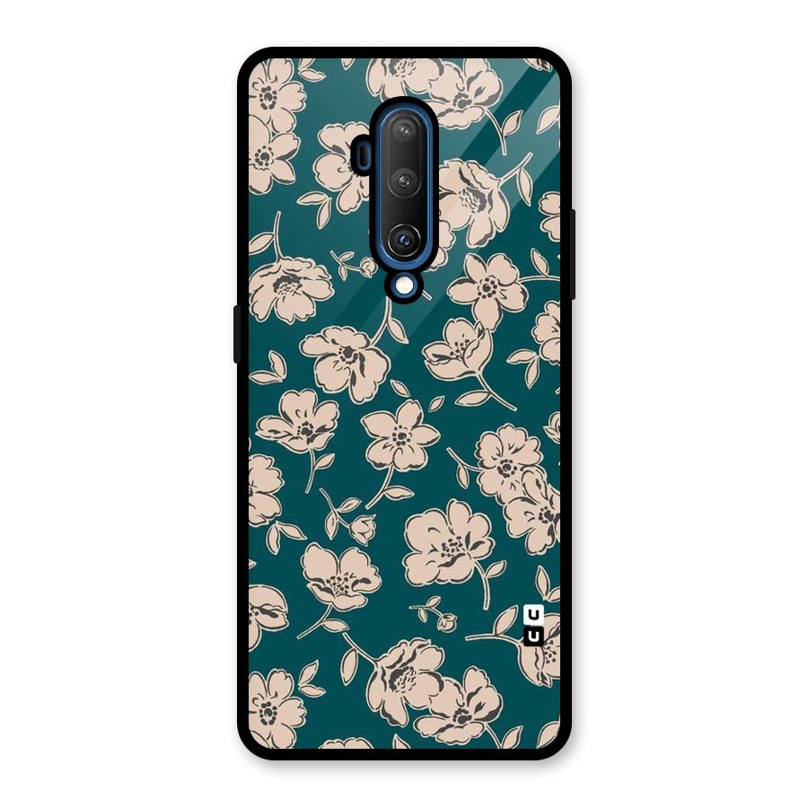 Beauty Green Bloom Glass Back Case for OnePlus 7T Pro