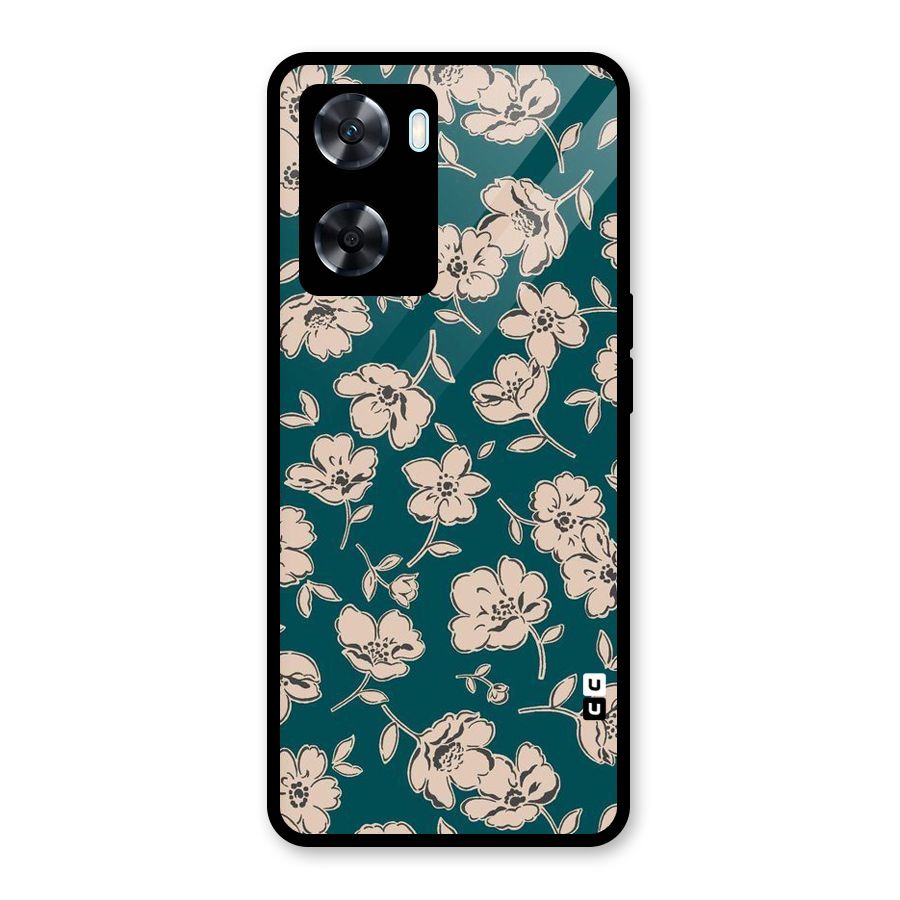 Beauty Green Bloom Glass Back Case for Oppo A77