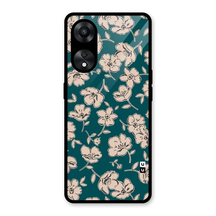Beauty Green Bloom Glass Back Case for Oppo A78