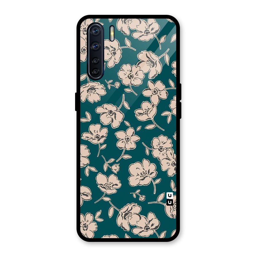 Beauty Green Bloom Glass Back Case for Oppo F15