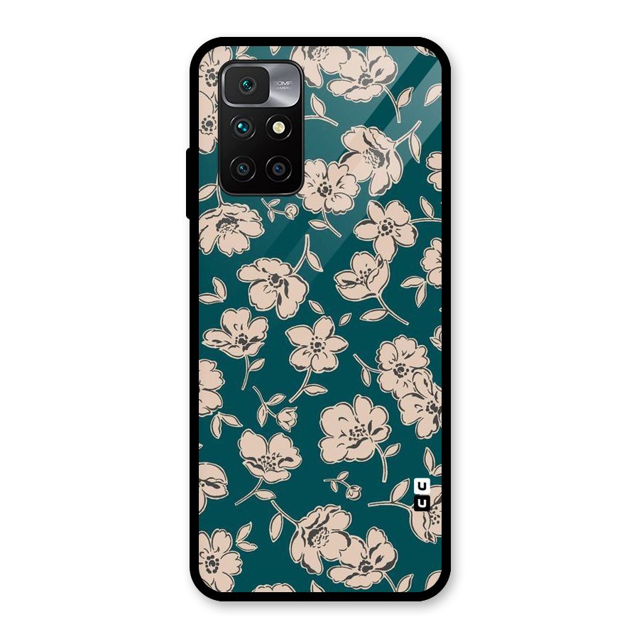 Beauty Green Bloom Glass Back Case for Redmi 10 Prime