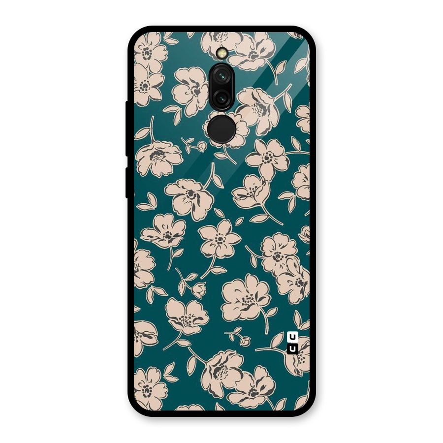 Beauty Green Bloom Glass Back Case for Redmi 8