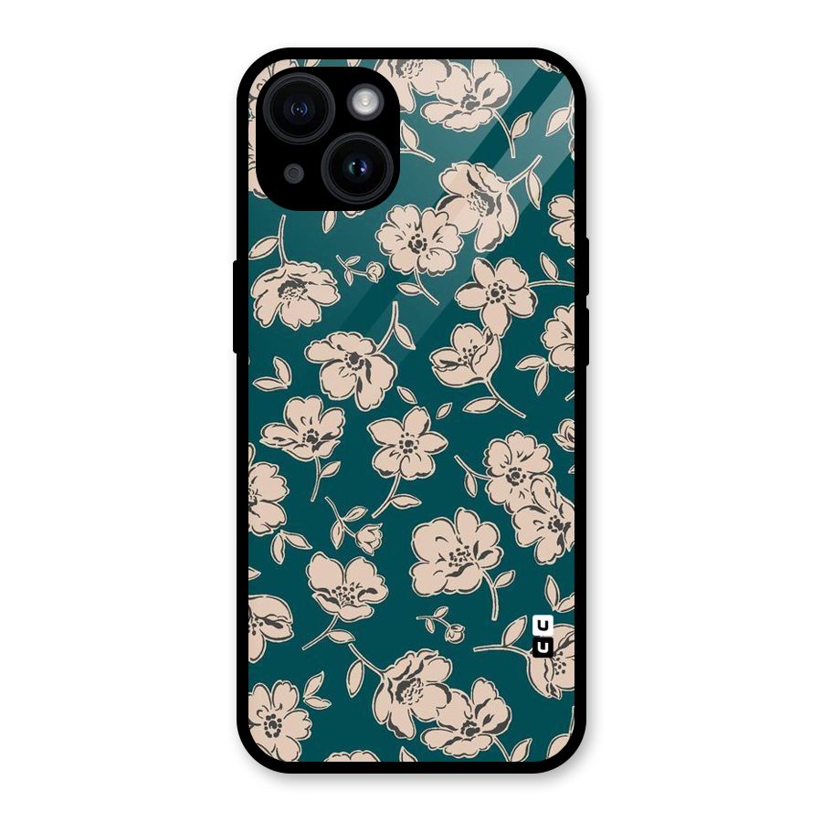 Beauty Green Bloom Glass Back Case for iPhone 14