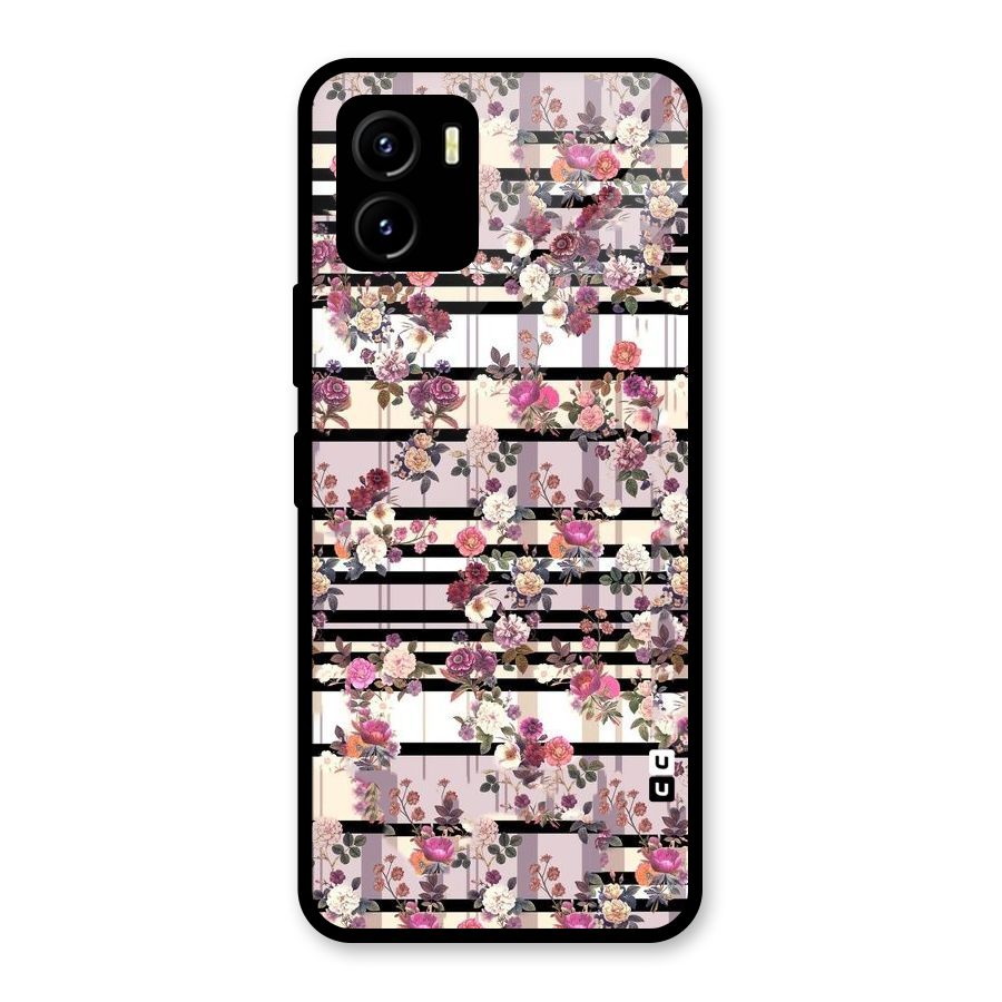 Beauty In Floral Glass Back Case for Vivo Y15s