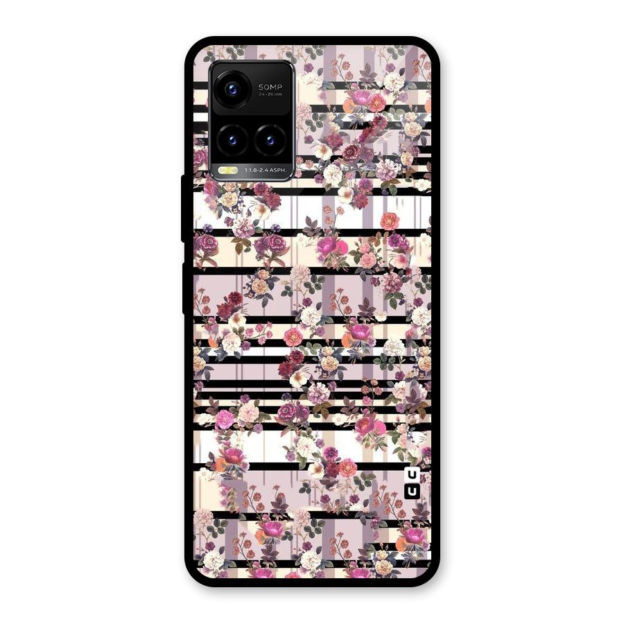 Beauty In Floral Glass Back Case for Vivo Y21A
