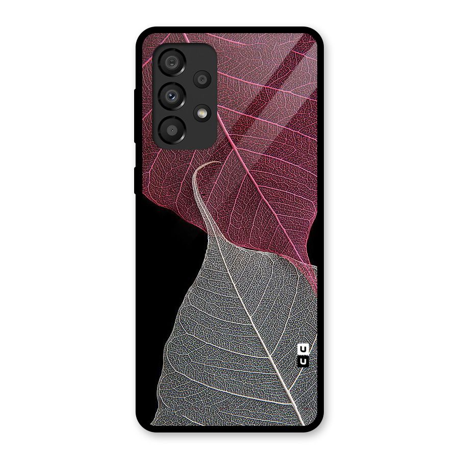 Beauty Leaf Glass Back Case for Galaxy A33 5G