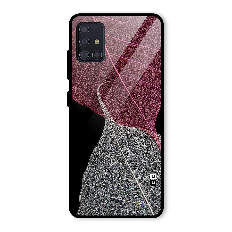 Beauty Leaf Glass Back Case for Galaxy A51