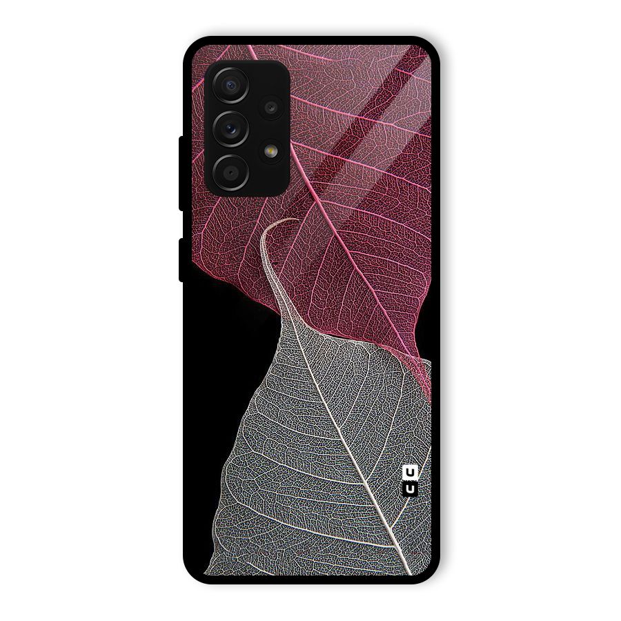 Beauty Leaf Glass Back Case for Galaxy A53 5G