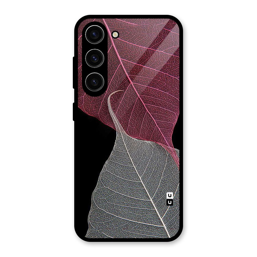 Beauty Leaf Glass Back Case for Galaxy S23