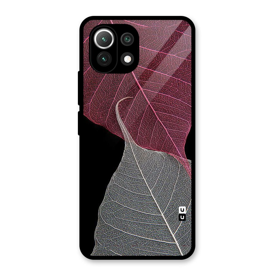 Beauty Leaf Glass Back Case for Mi 11 Lite