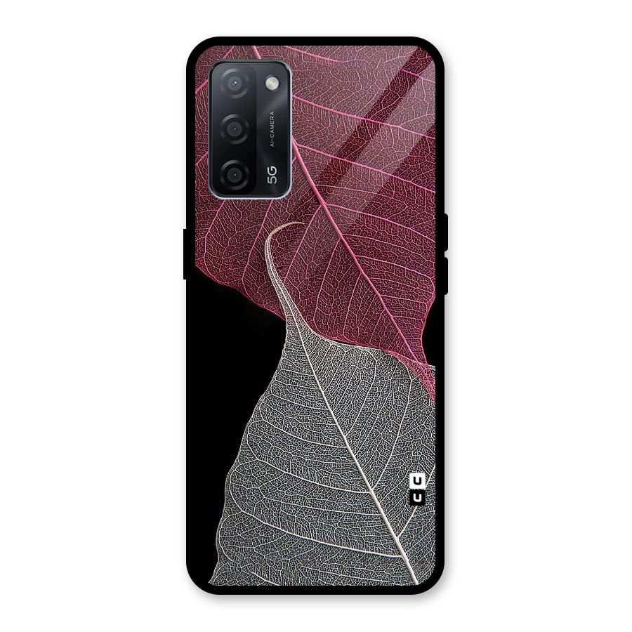 Beauty Leaf Glass Back Case for Oppo A53s 5G