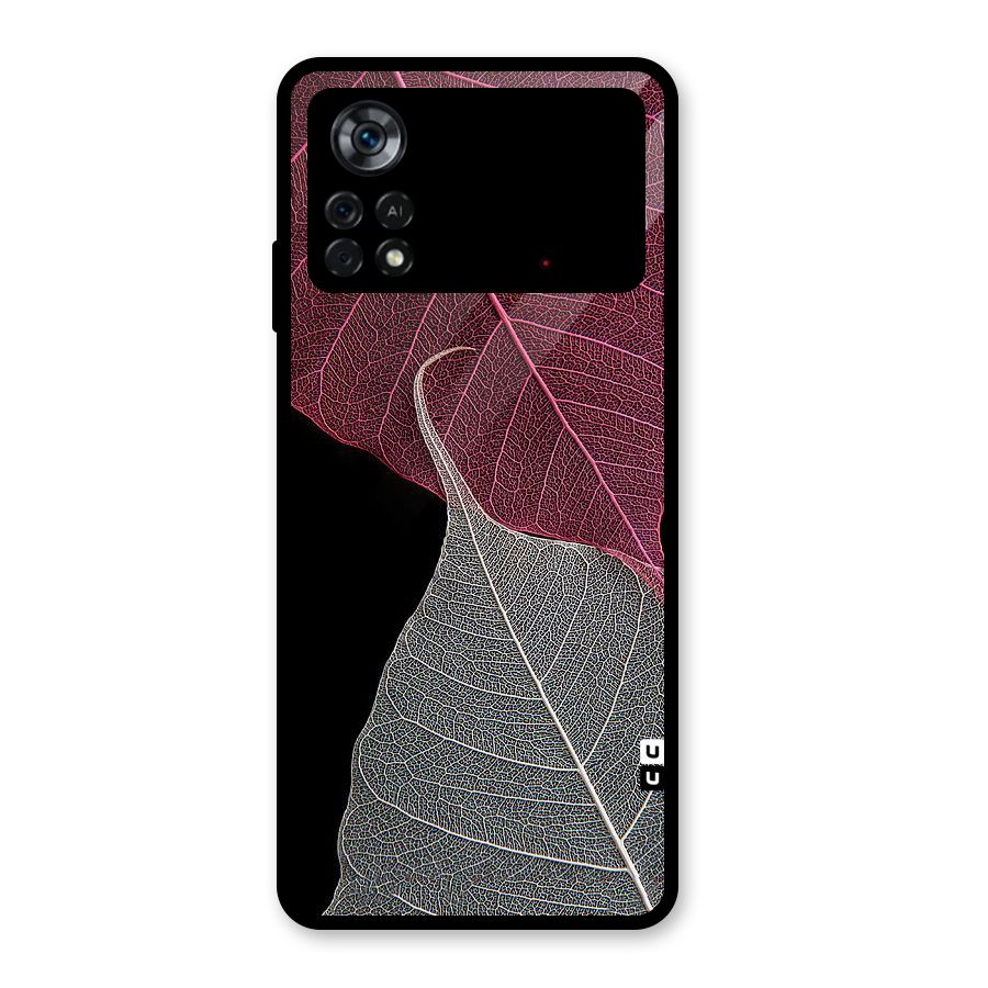 Beauty Leaf Glass Back Case for Poco X4 Pro 5G