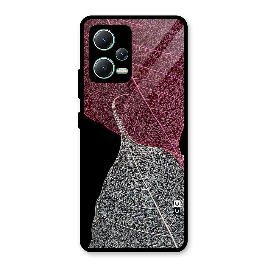 Beauty Leaf Glass Back Case for Redmi Note 12 5G
