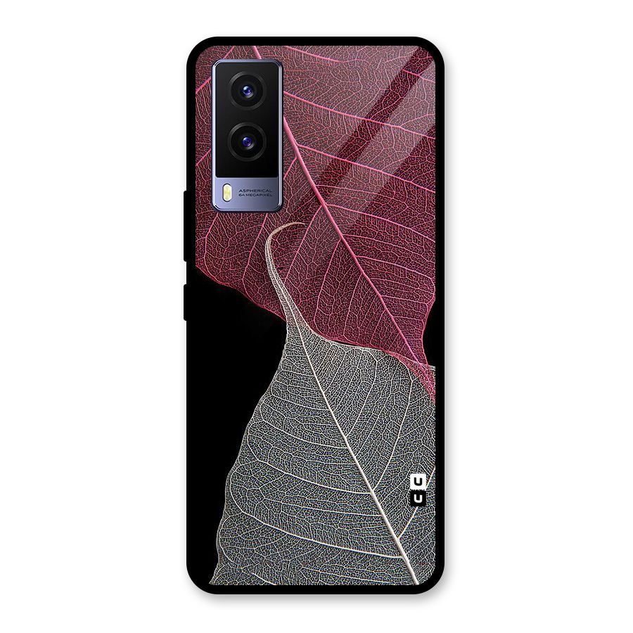 Beauty Leaf Glass Back Case for Vivo V21e 5G