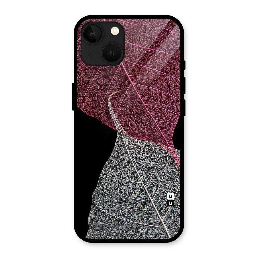 Beauty Leaf Glass Back Case for iPhone 13