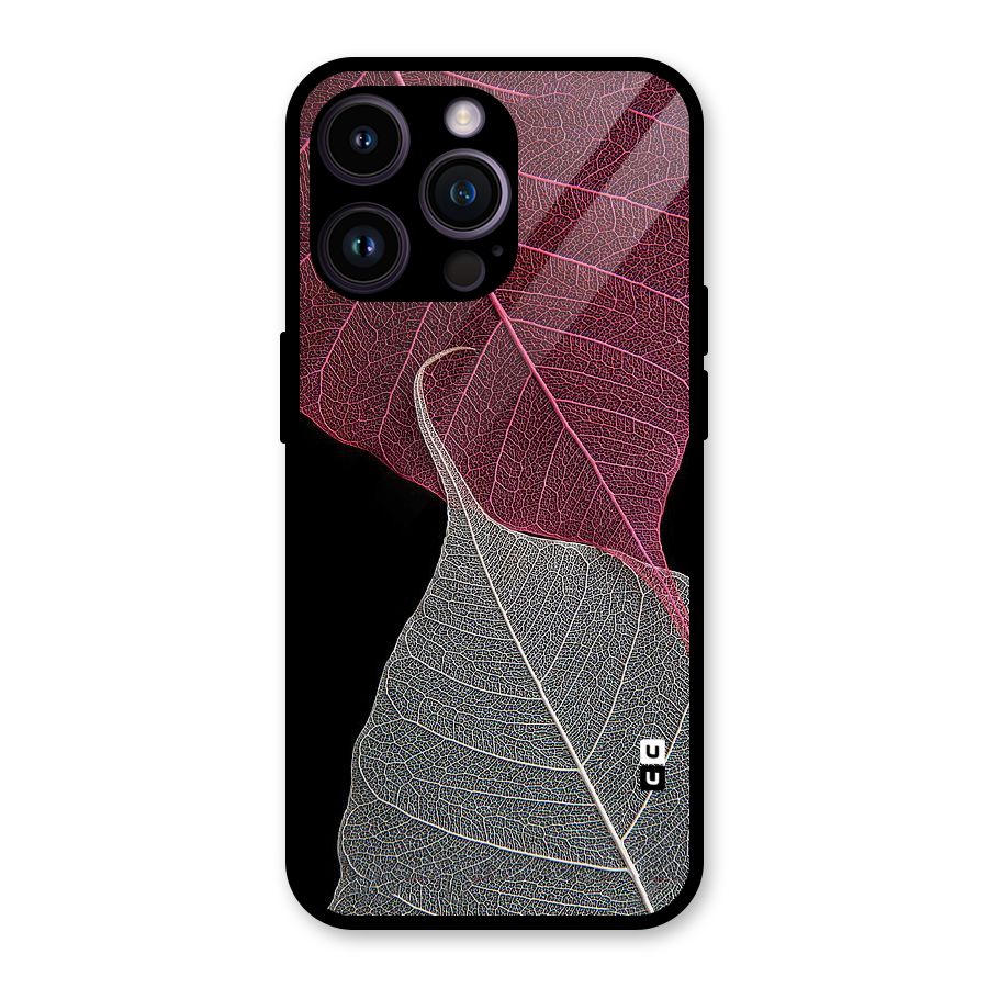 Beauty Leaf Glass Back Case for iPhone 14 Pro Max
