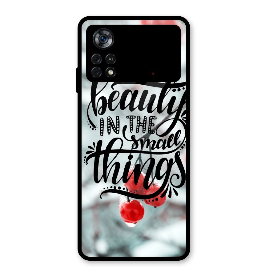 Beauty in Small Things Glass Back Case for Poco X4 Pro 5G