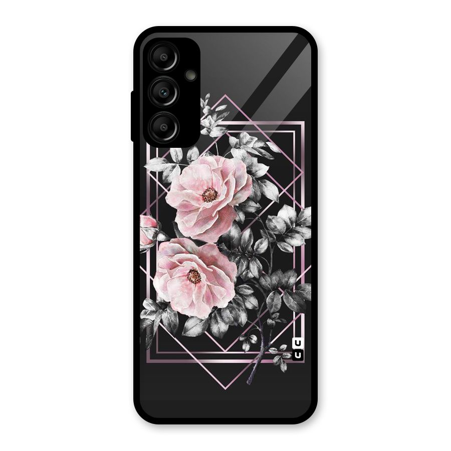 Beguilling Pink Floral Glass Back Case for Galaxy A14 5G