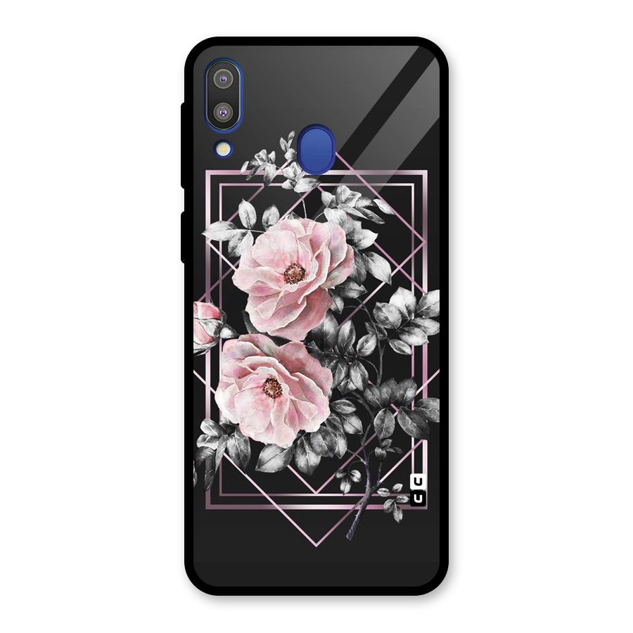 Beguilling Pink Floral Glass Back Case for Galaxy M20