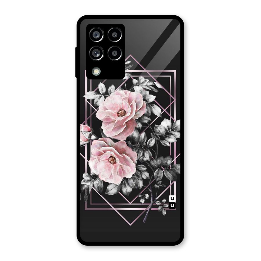 Beguilling Pink Floral Glass Back Case for Galaxy M53 5G