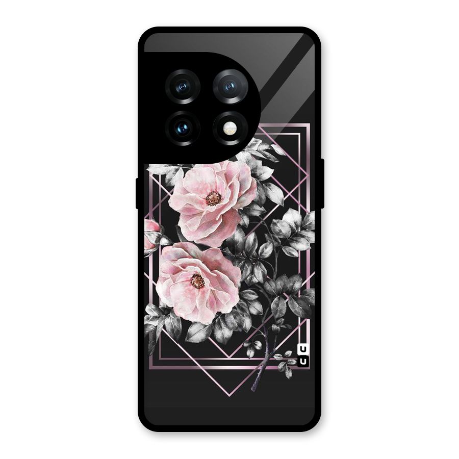 Beguilling Pink Floral Glass Back Case for OnePlus 11