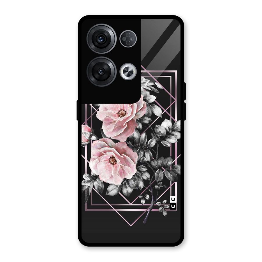 Beguilling Pink Floral Glass Back Case for Oppo Reno8 Pro 5G