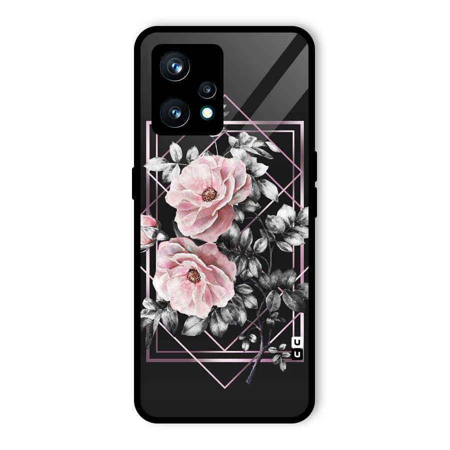 Beguilling Pink Floral Glass Back Case for Realme 9