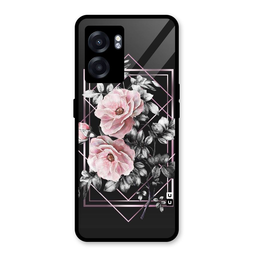 Beguilling Pink Floral Glass Back Case for Realme Narzo 50 5G