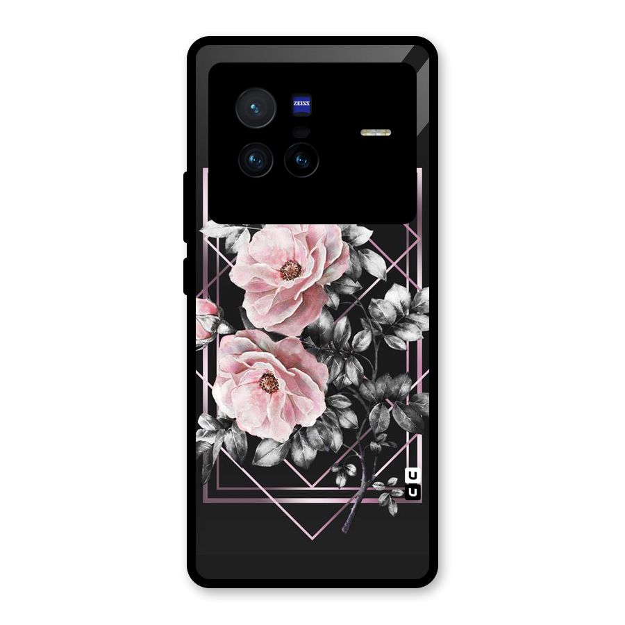 Beguilling Pink Floral Glass Back Case for Vivo X80