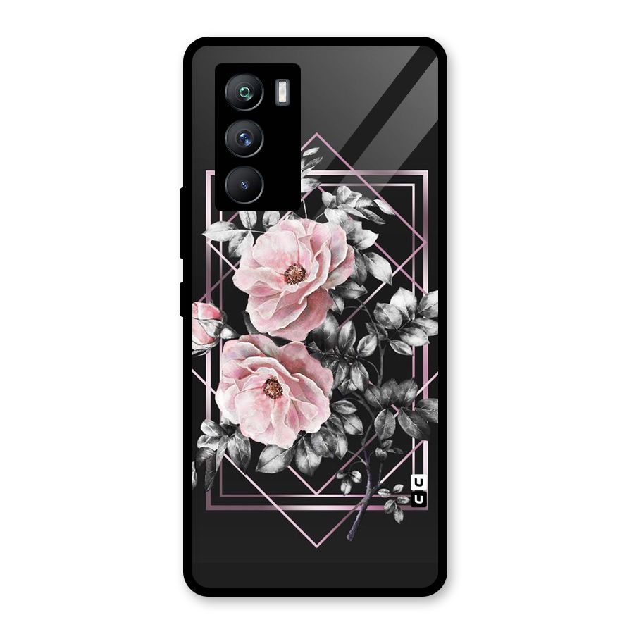 Beguilling Pink Floral Glass Back Case for Vivo iQOO 9 SE