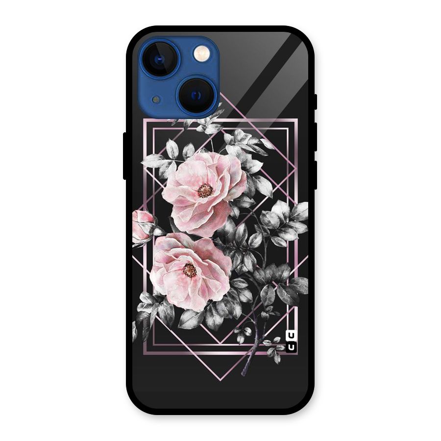Beguilling Pink Floral Glass Back Case for iPhone 13 Mini
