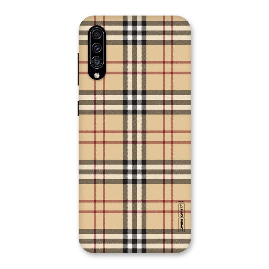 Beige Check Back Case for Galaxy A30s