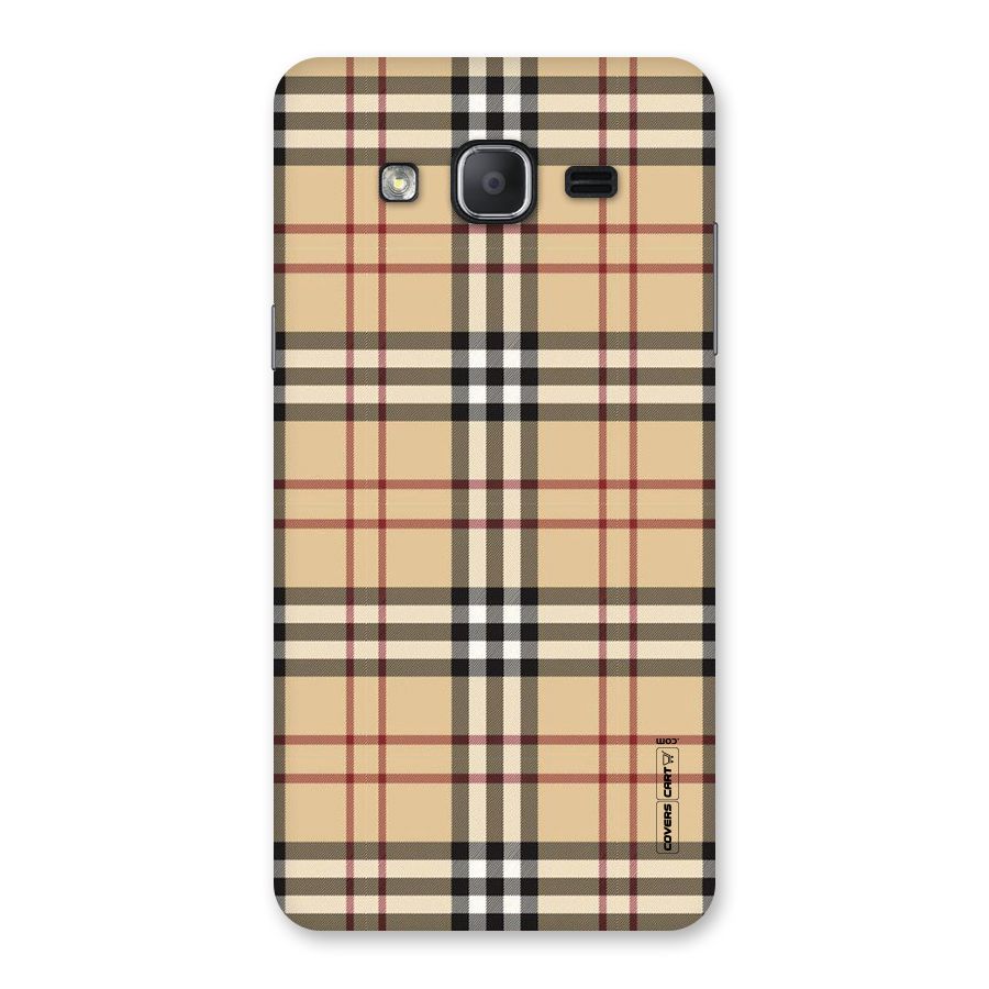 Beige Check Back Case for Galaxy On7 2015