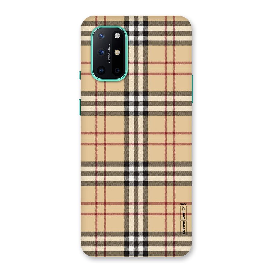 Beige Check Back Case for OnePlus 8T