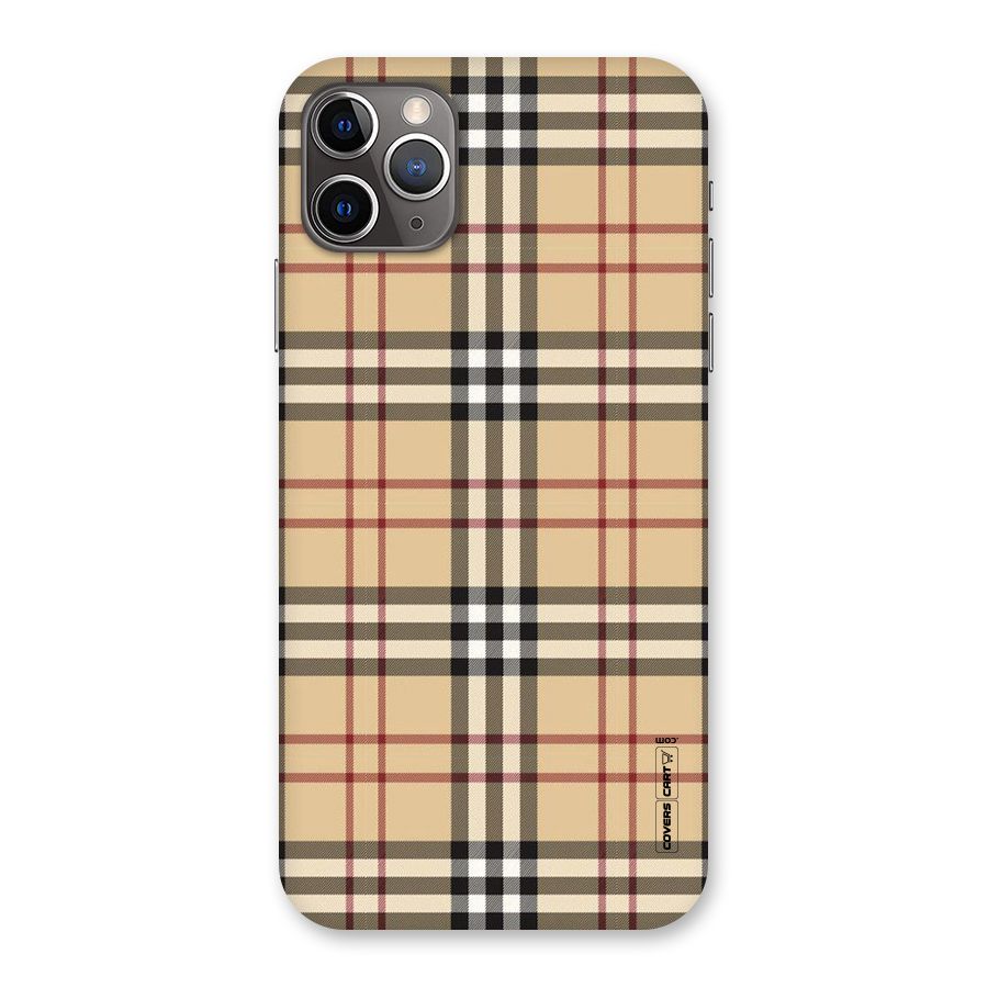 Beige Check Back Case for iPhone 11 Pro Max