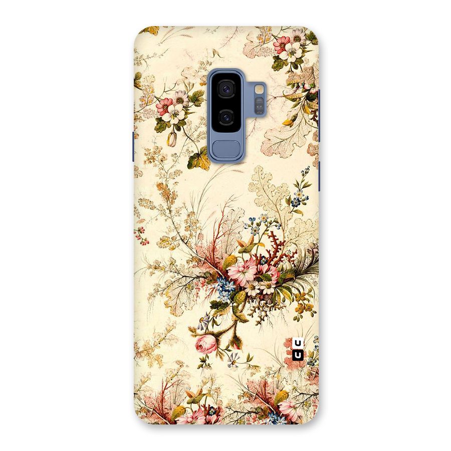 Beige Floral Back Case for Galaxy S9 Plus