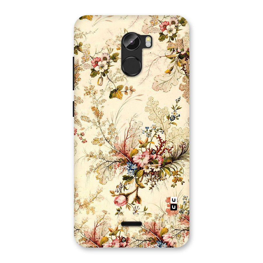 Beige Floral Back Case for Gionee X1