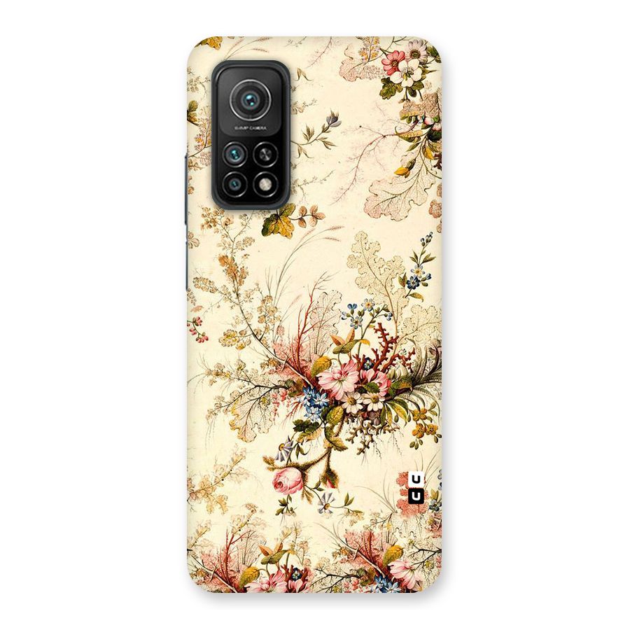 Beige Floral Back Case for Mi 10T Pro 5G