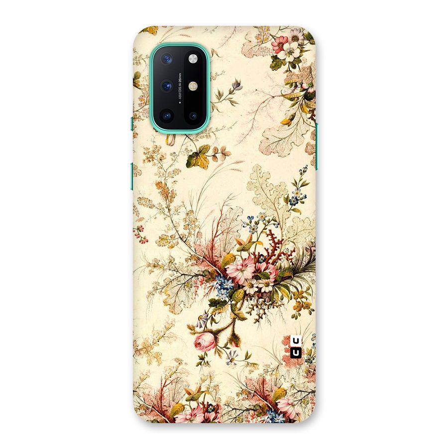 Beige Floral Back Case for OnePlus 8T