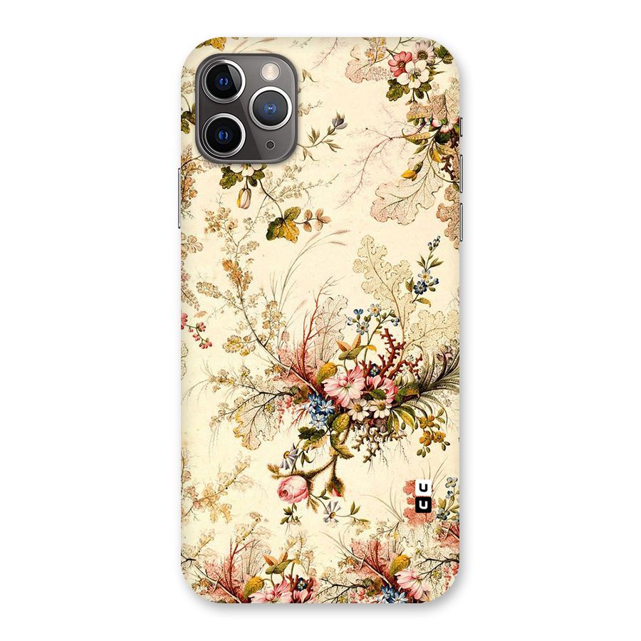 Beige Floral Back Case for iPhone 11 Pro Max