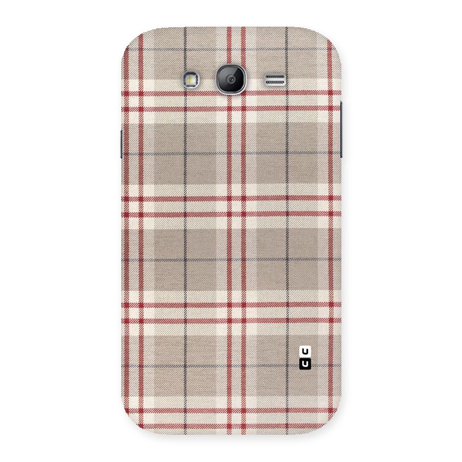 Beige Red Check Back Case for Galaxy Grand Neo
