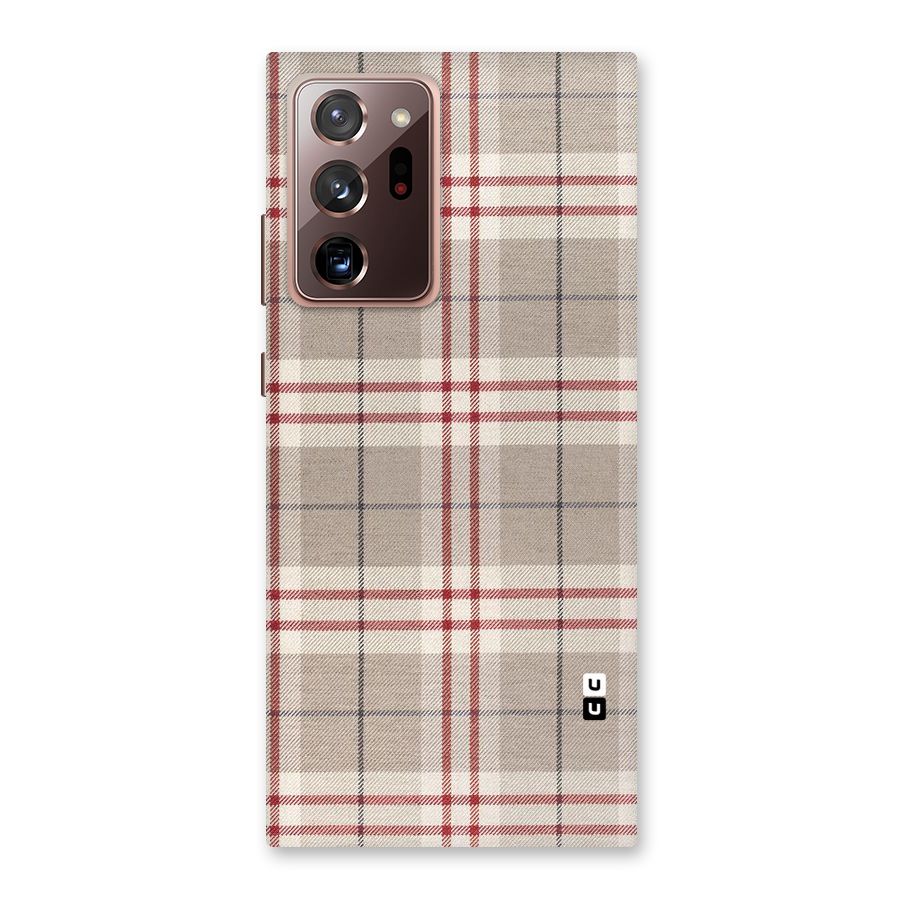 Beige Red Check Back Case for Galaxy Note 20 Ultra