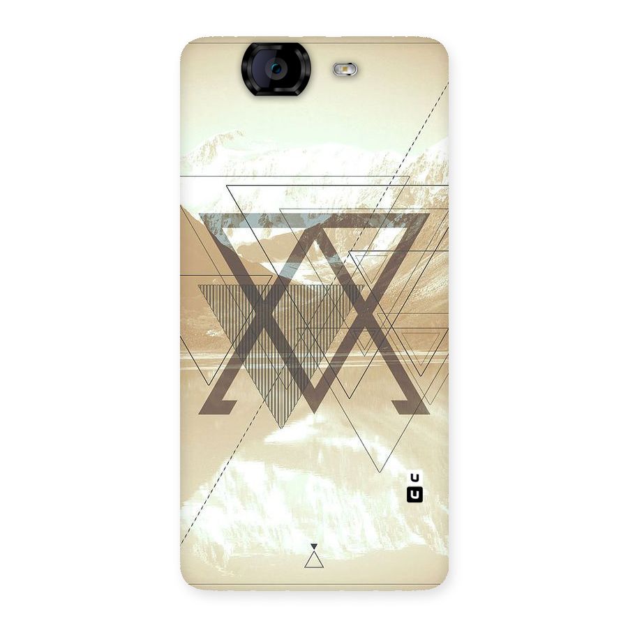 Beige View Back Case for Canvas Knight A350