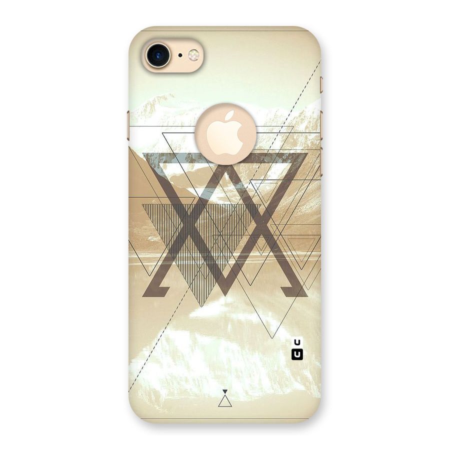 Beige View Back Case for iPhone 7 Logo Cut